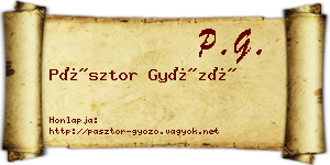Pásztor Győző névjegykártya